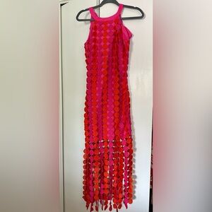 Red Dress Boutique Pink and Red Midi Dress